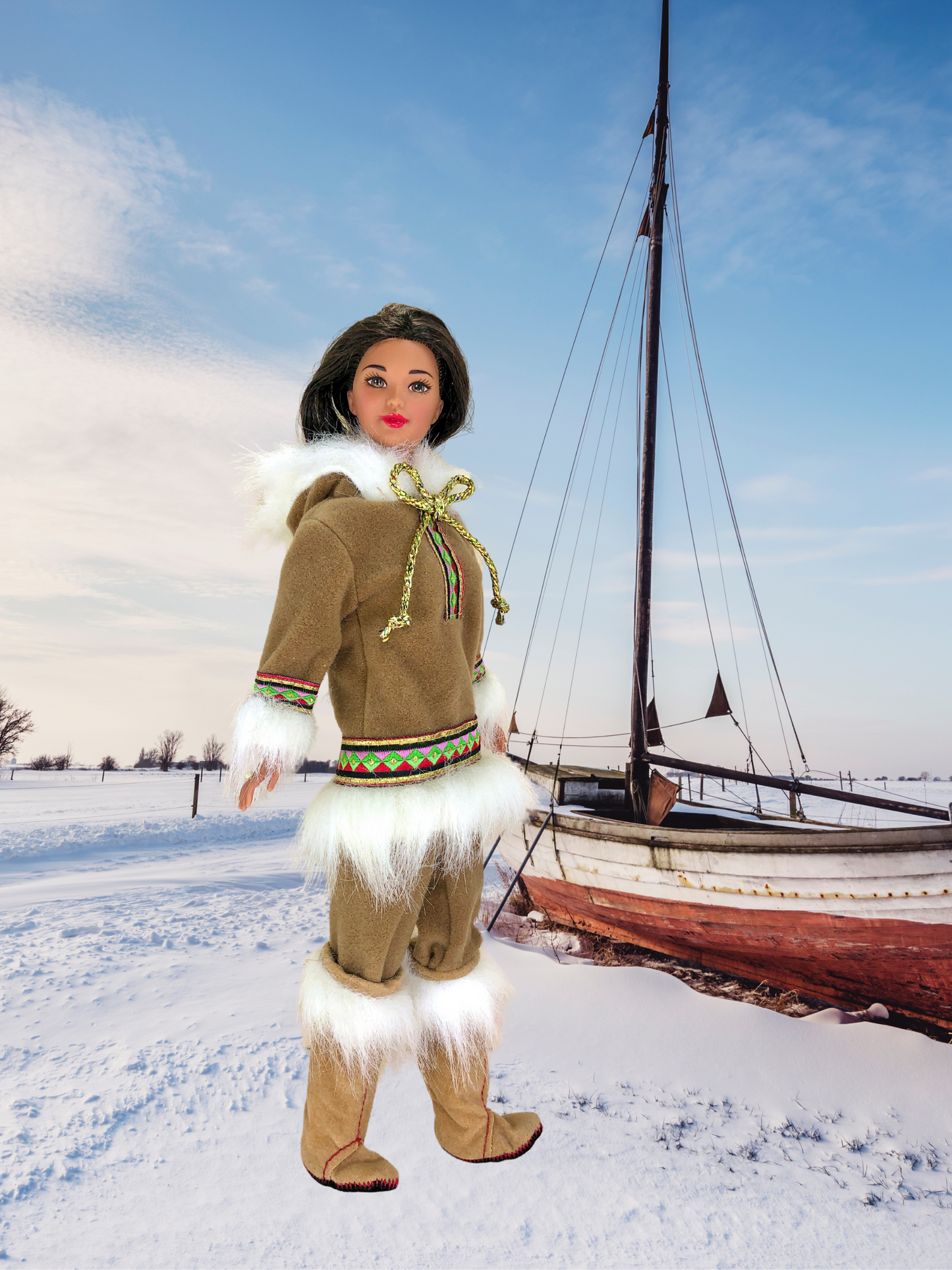 DOLLS OF THE WORLD ARCTIC BARBIE by Mattel Circa 1996