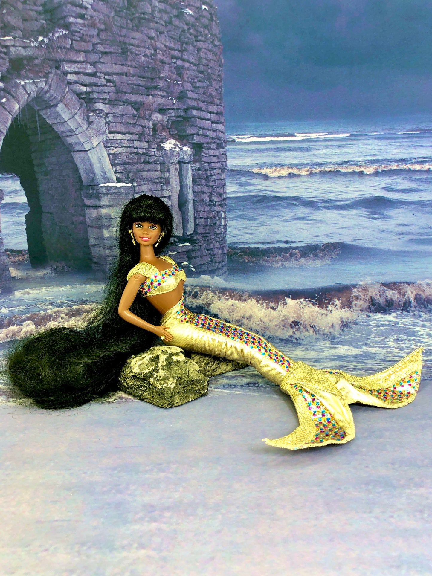 African American Mermaid Barbie Doll by Mattel Circa 1995