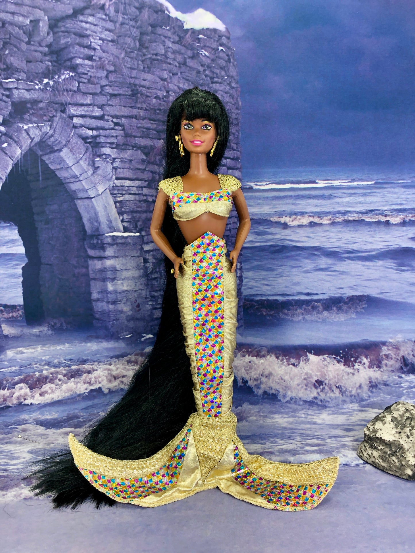 African American Mermaid Barbie Doll by Mattel Circa 1995