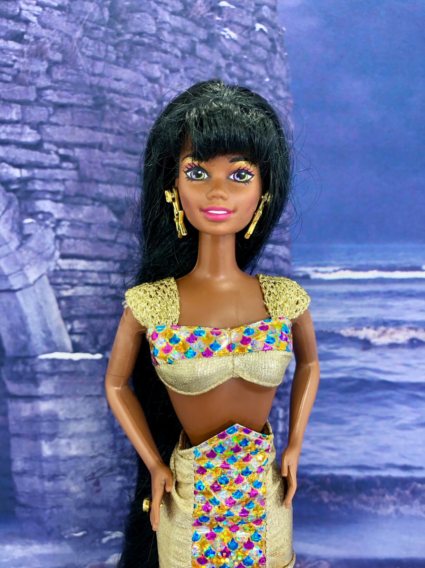 African American Mermaid Barbie Doll by Mattel Circa 1995