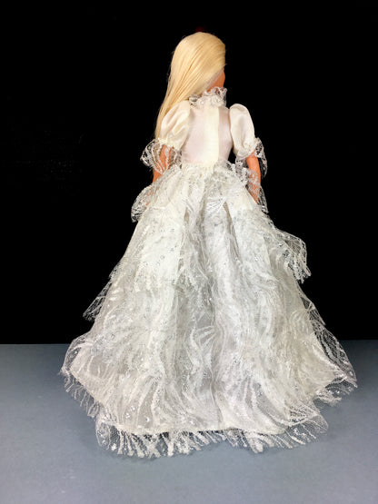 Vintage 1976 Blonde Hair Blue Eyes Barbie Doll White Lace Satin Dress – Enchanted Styles Vintage 1976 Blonde Hair Blue Eyes Barbie Doll White Lace Satin Dress – Enchanted Styles