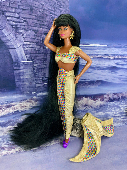 African American Mermaid Barbie Doll by Mattel Circa 1995