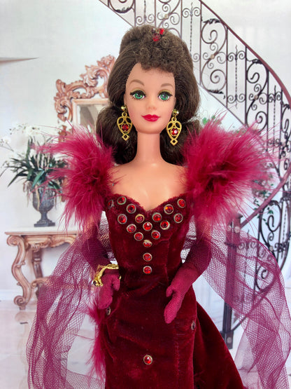 Barbie as Scarlett O'Hara “Gone With The Wind” Red Velvet Dress by Mat – Enchanted Styles